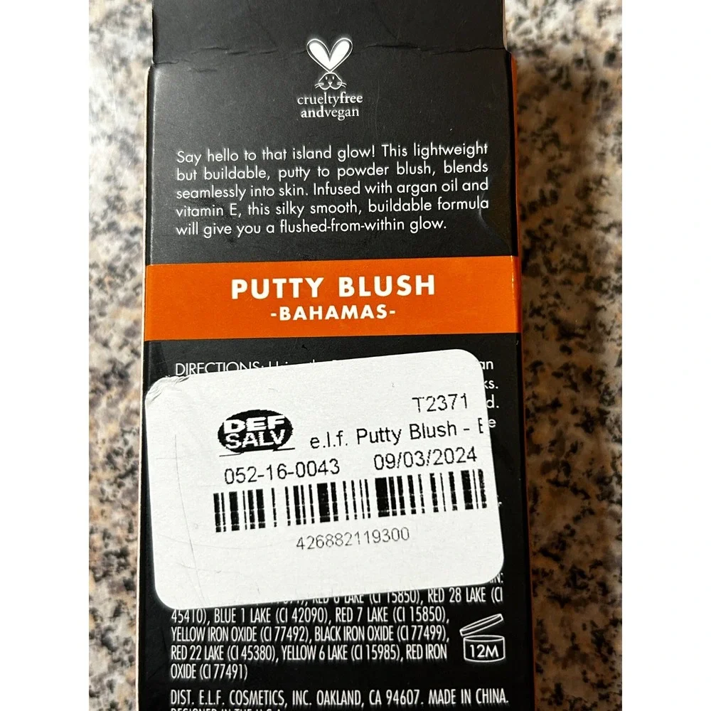 elf Putty Blush Bahamas 0.35 Oz, Cruelty Free and Vegan -New‎ In Box